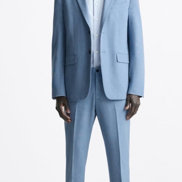 ZARA Men's Textured Suit Jacket - Picture 3 of 5